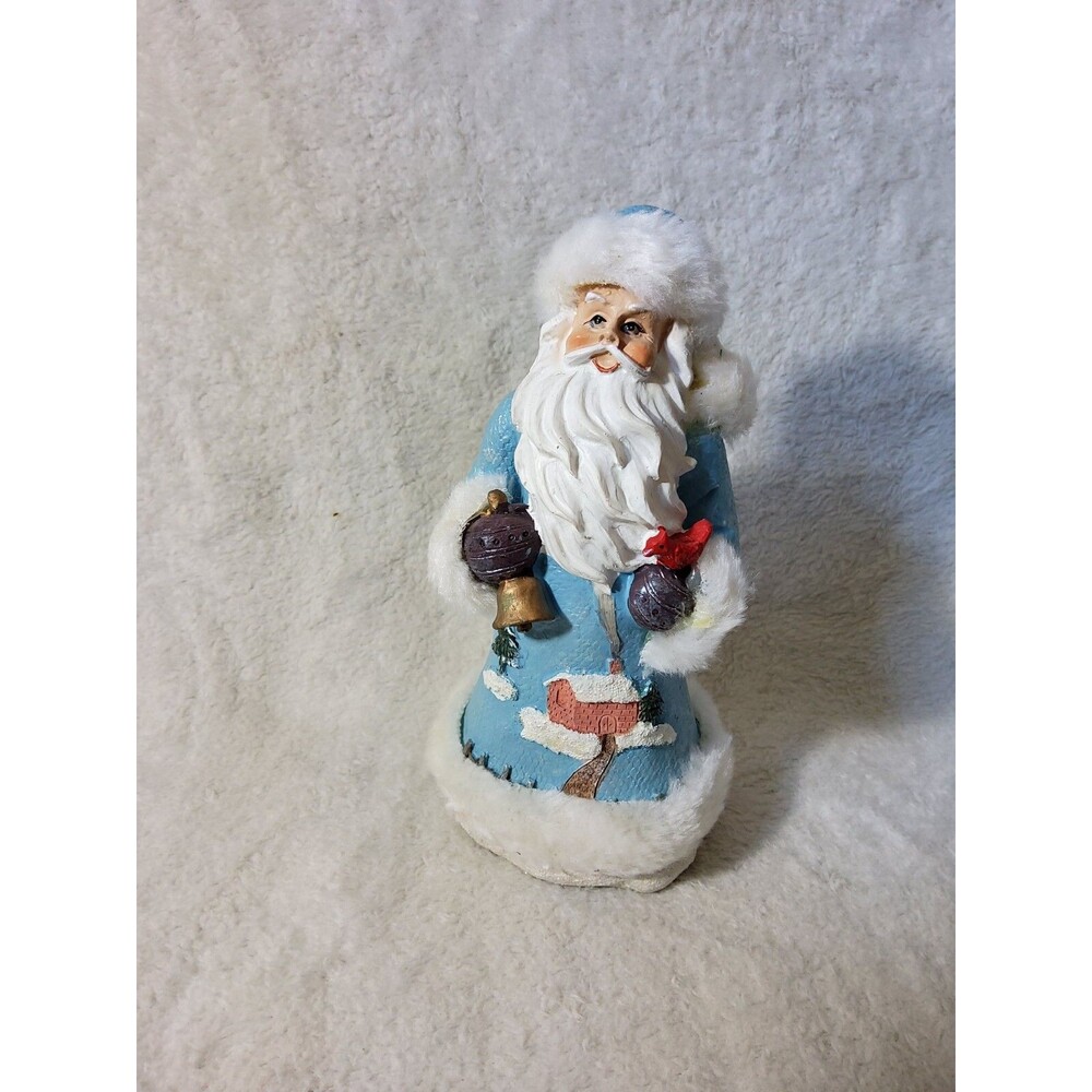 7.5" Santa In Blue Greenbrier International Figurine